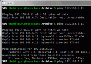 Why complain about 192.168.6.7 when I try to ping 192.168.6.11?